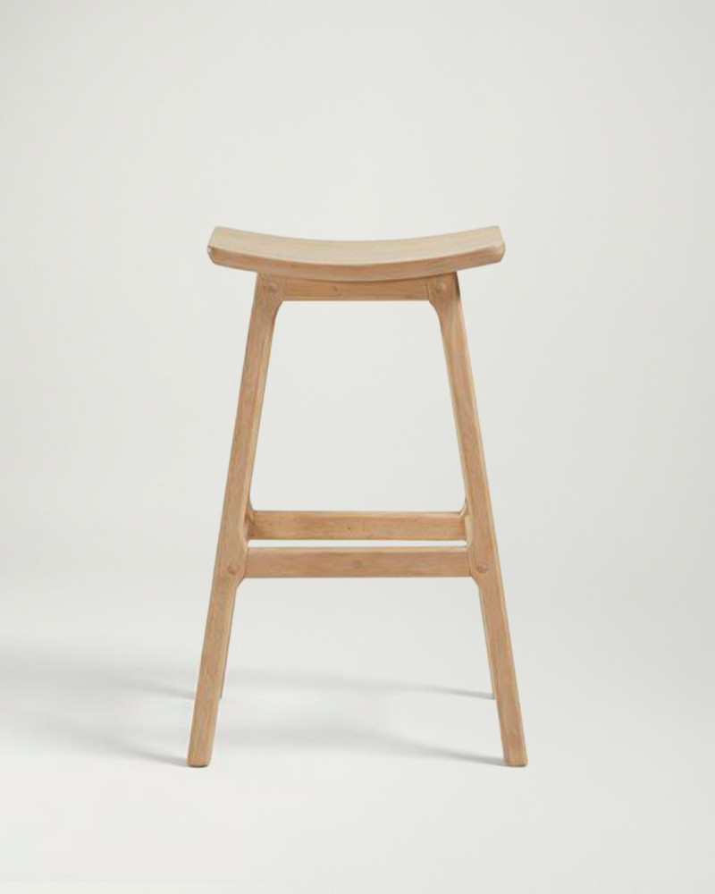 Taburete madera natural cocina LORIA | Rey Home