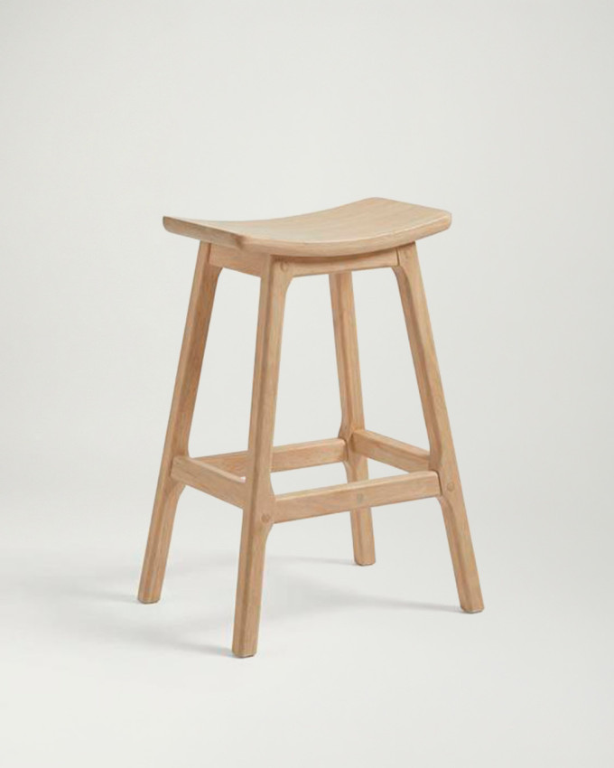 Taburete madera natural cocina LORIA