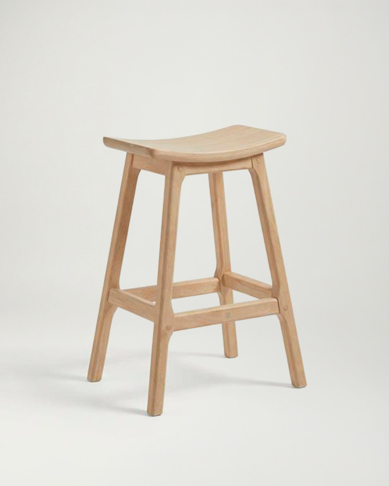 Taburete madera natural cocina LORIA | Rey Home
