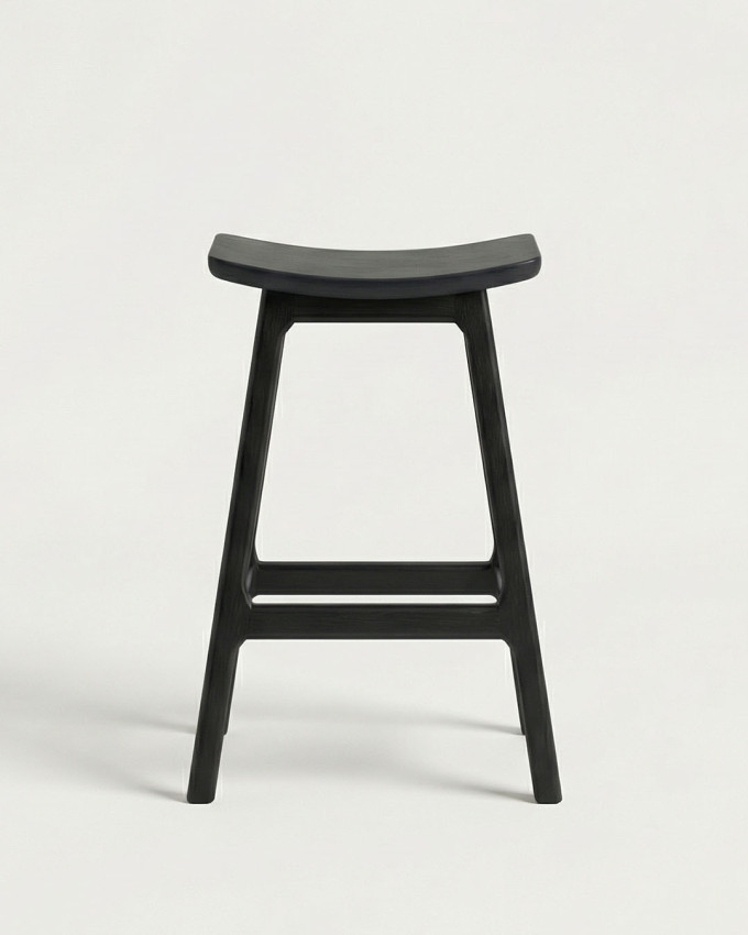 Taburete madera natural cocina LORIA