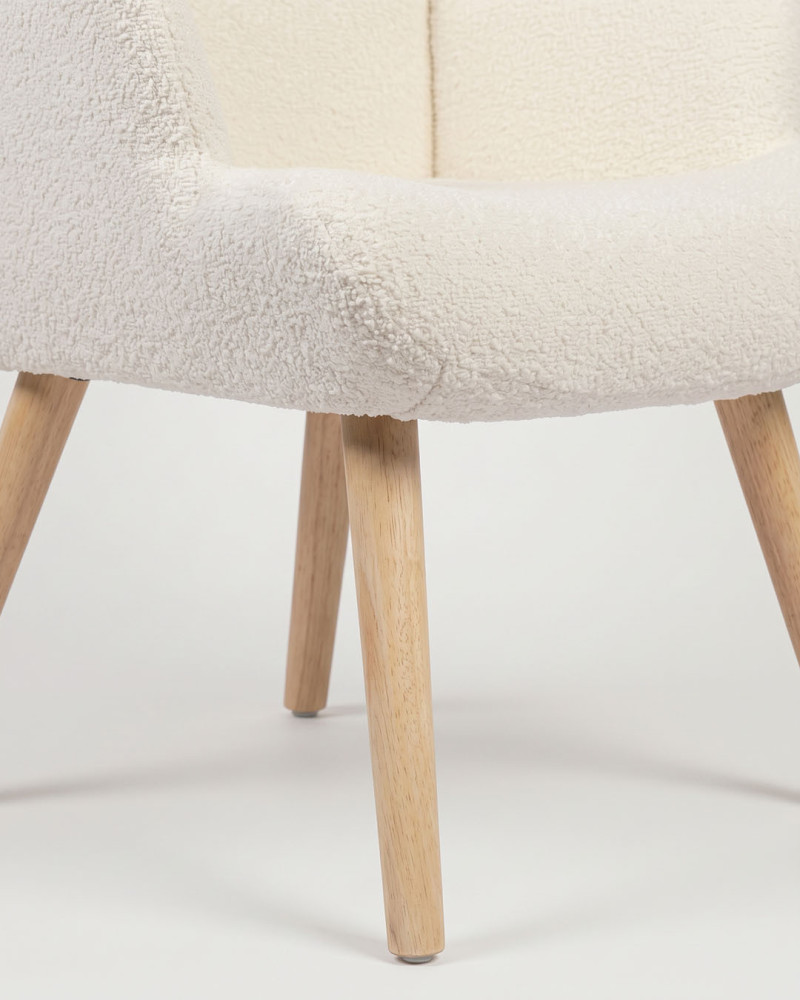 Butaca lino nature NERVALA detalle pata