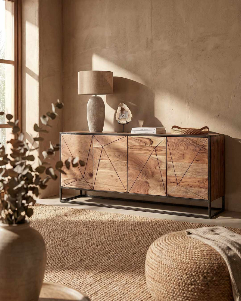 Aparador de madera con diseño | Elegancia artesanal en reyhome.com