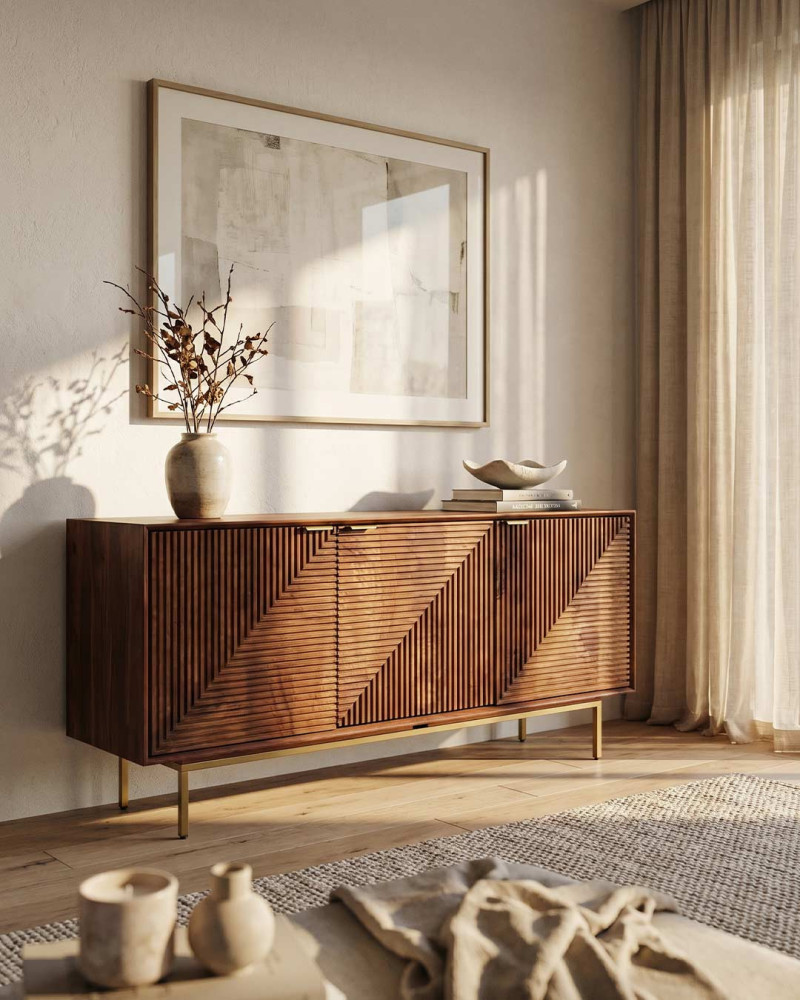 Aparador  en madera de mango SANTORINI-ambiente