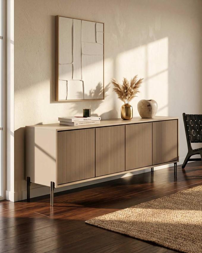 Mueble TV con patas metálicas NOA