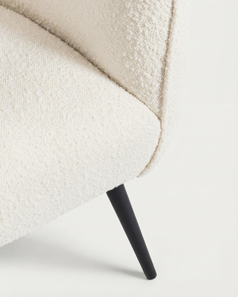 Vista ampliada Sillón tapizado con patas metálicas TRESS