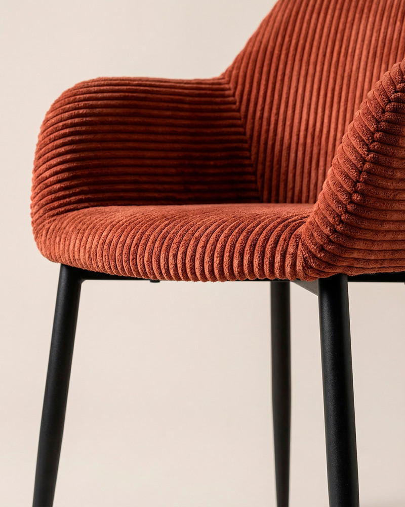 Vista detalle Pack 2 sillas comedor tapizada WALTER
