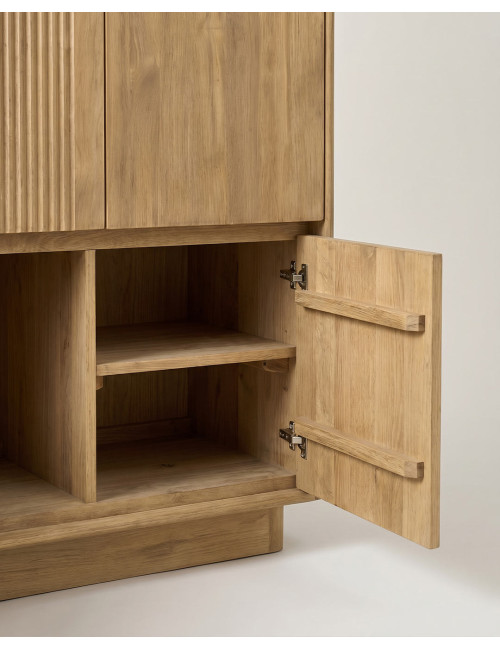 Armario teca maciza 4 puertas XAREN-detalle