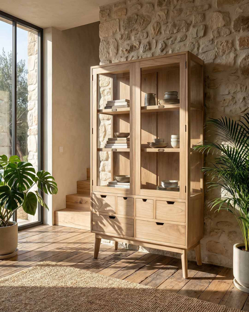 Vitrina scandinava 6 cajones y 2 puertas TAVIK ambiente