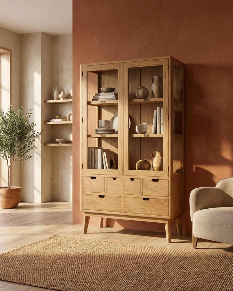Vitrina scandinava 6 cajones y 2 puertas TAVIK ambiente