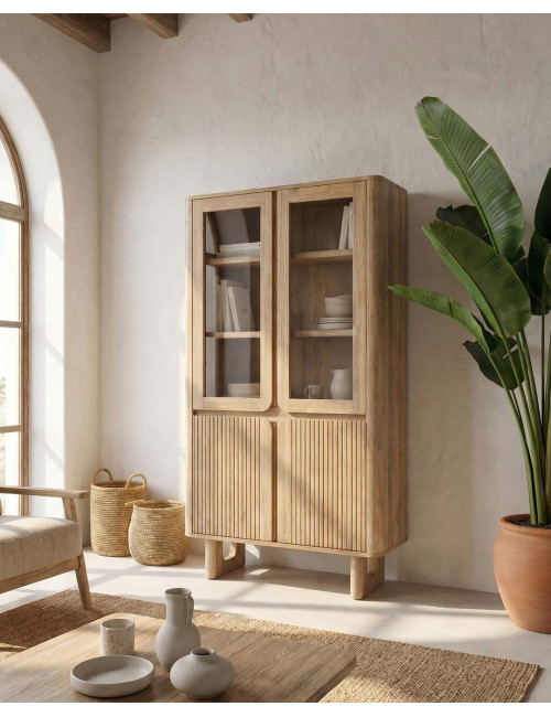 Vitrina madera maciza LOREA-ambiente
