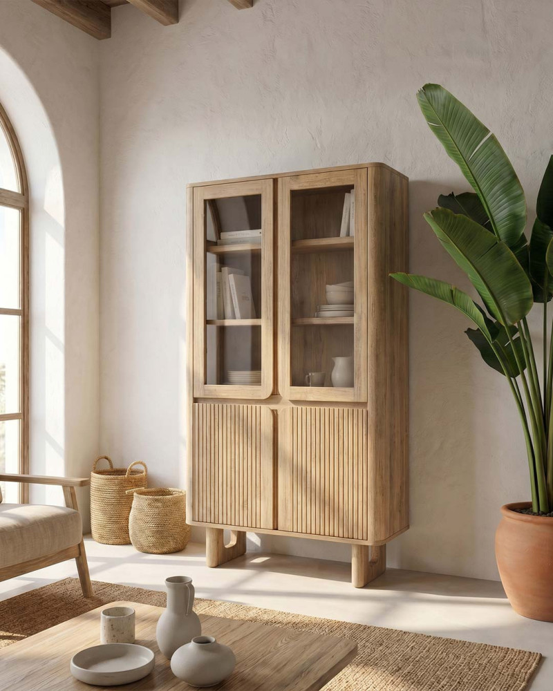 Vitrina madera maciza LOREA-ambiente