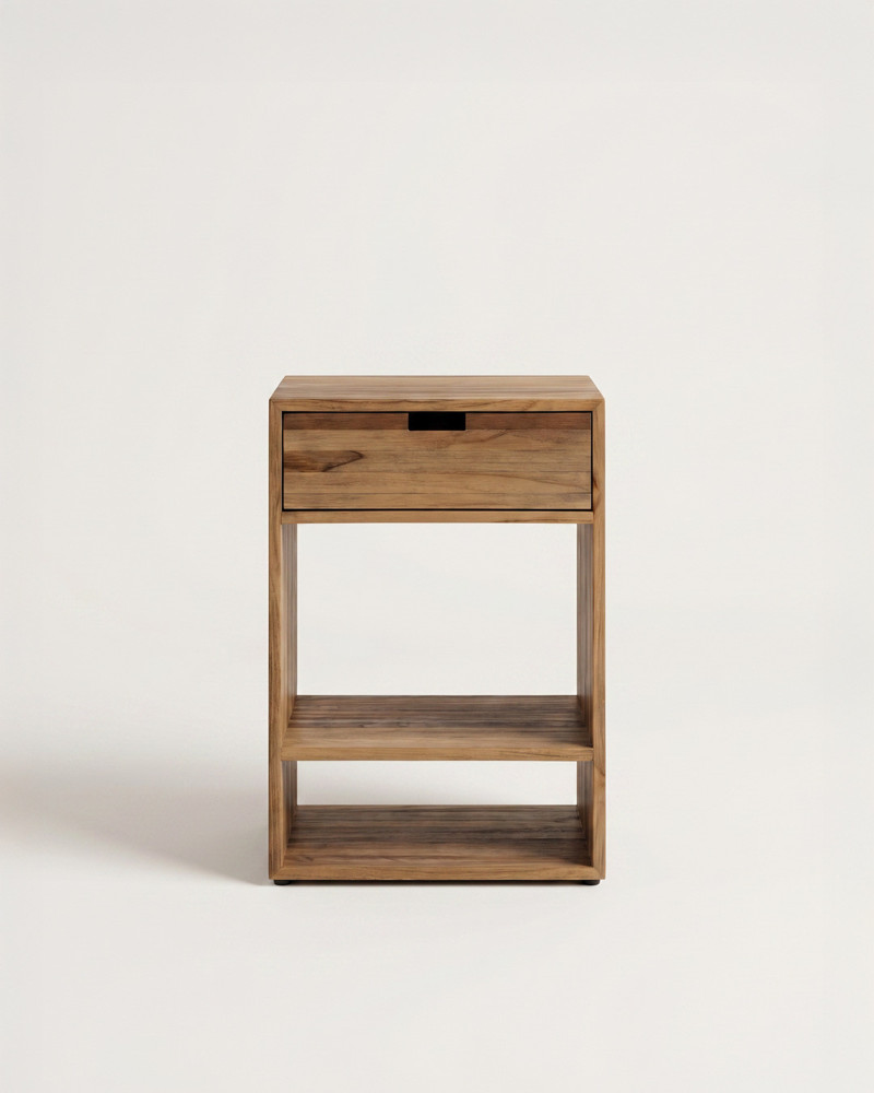Mesita Madera Teca Natural KALVIK | Rey Home