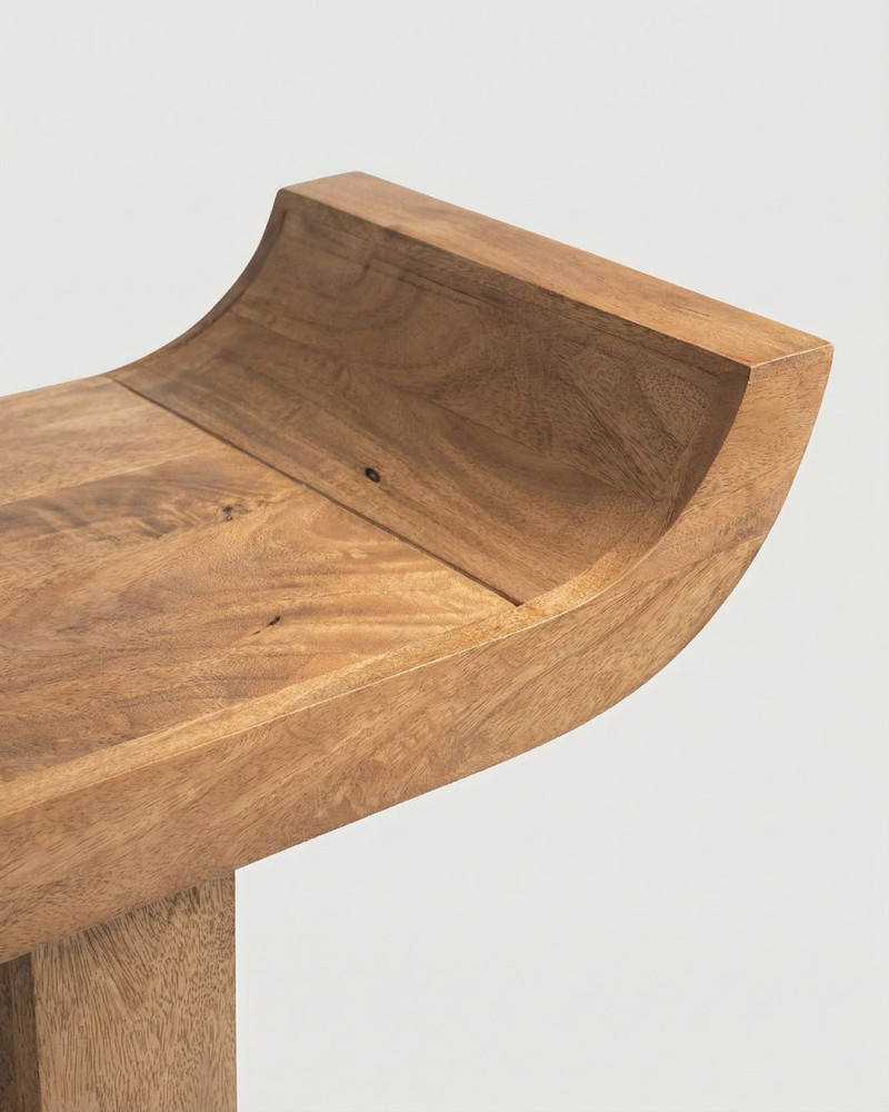 Banco en madera mango ALVER detalle esquina