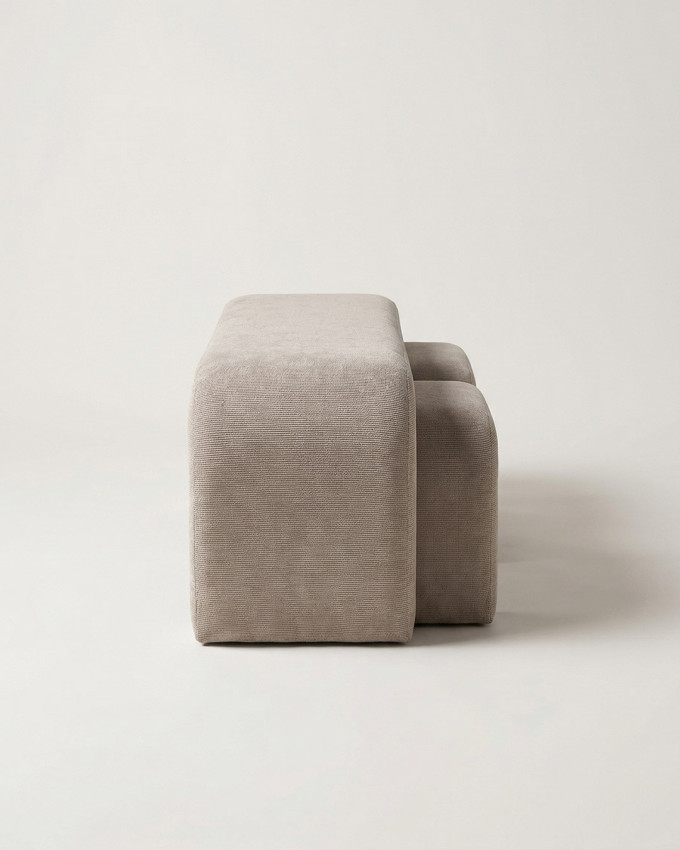 Banco set 3 piezas tapizado beige VIGAR