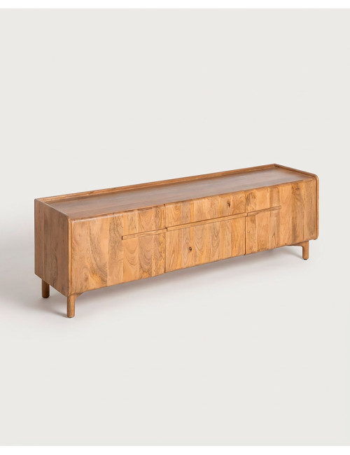 Vista perspectiva Mueble TV mango natural ELVA