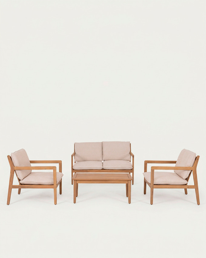 Conjunto sofás y mesa de exterior TORVIK