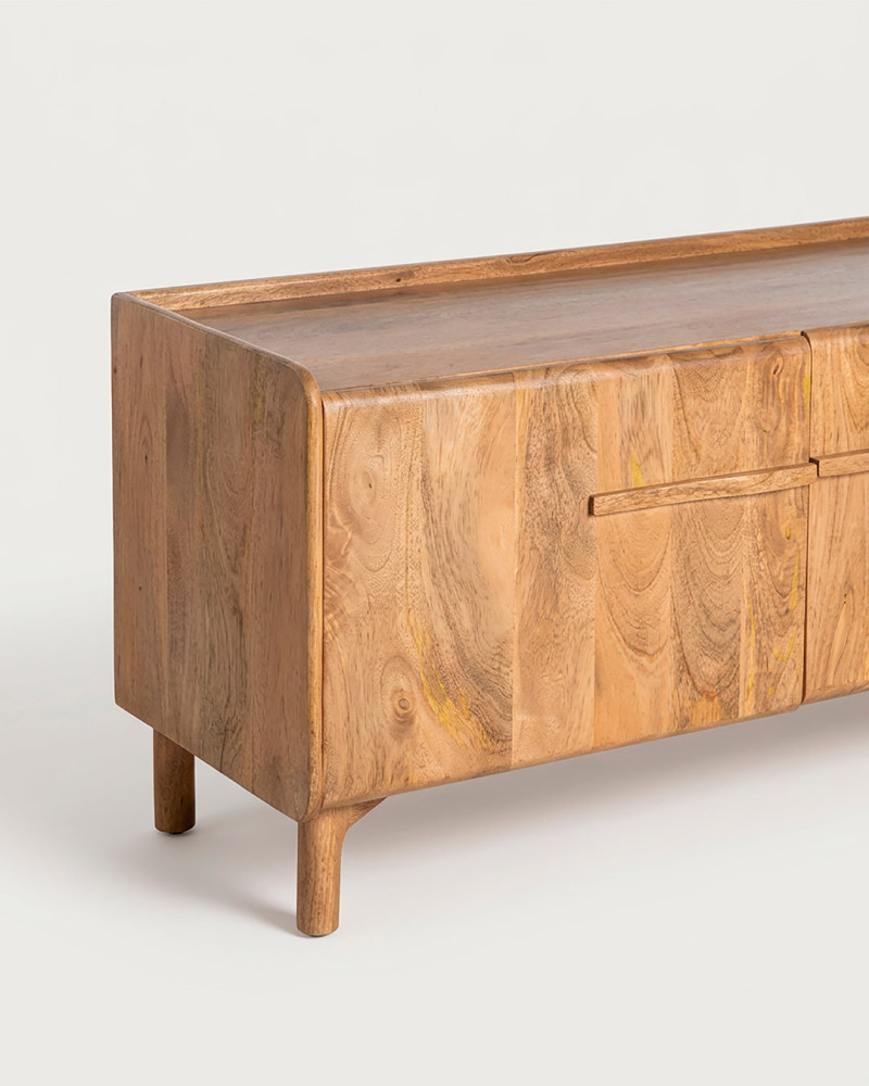 Detalle Mueble TV mango natural ELVA