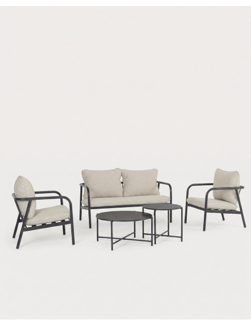 Conjunto sofás y mesas exterior  SOLVIA-lado
