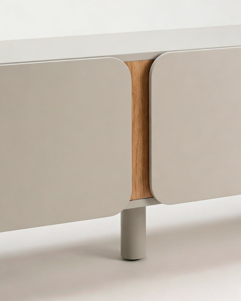 Vista detalle Mueble TV taupe NIVA
