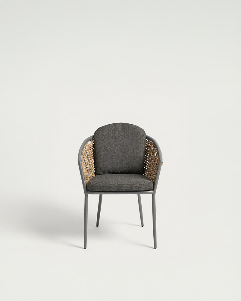 Silla exterior ORBEL-antracita frente