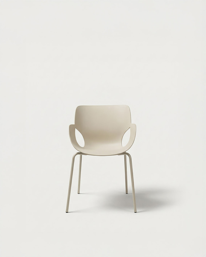 Silla exterior AURIN blanco frente