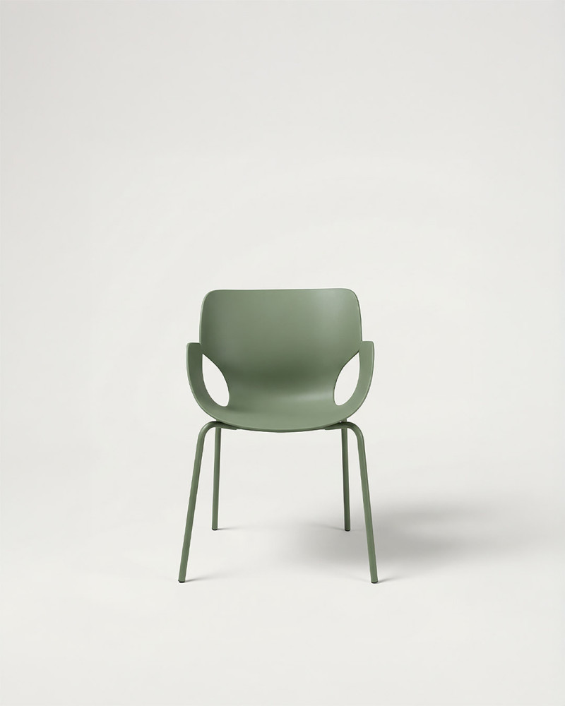 Silla exterior AURIN verde frente