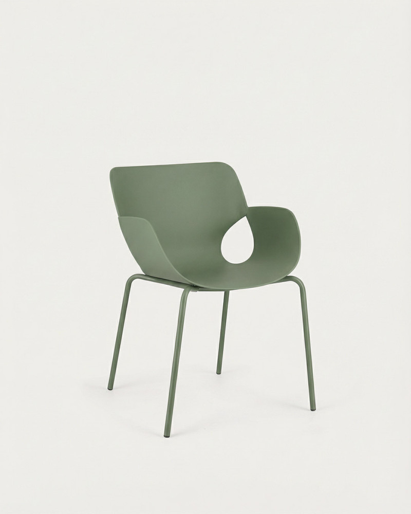 Silla exterior AURIN verde lado