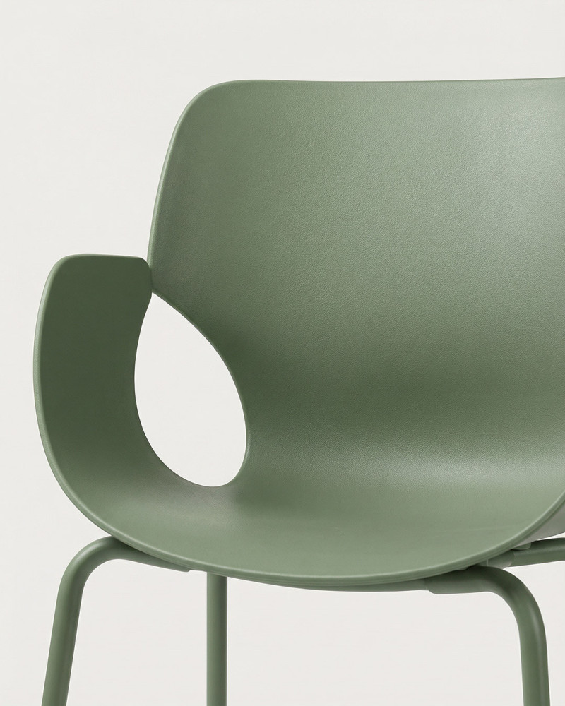 Silla exterior AURIN verde detalle