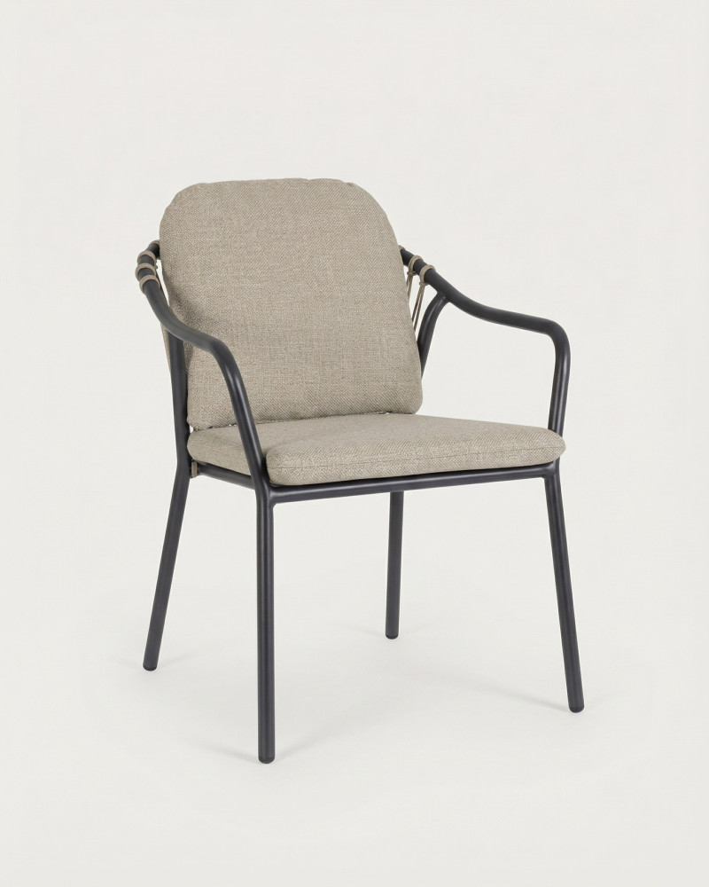 Silla exterior NORDEL-negro lado