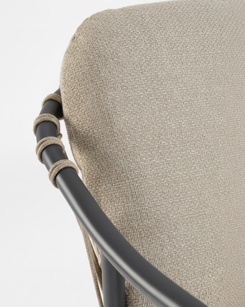 Silla exterior NORDEL-negro  detalle