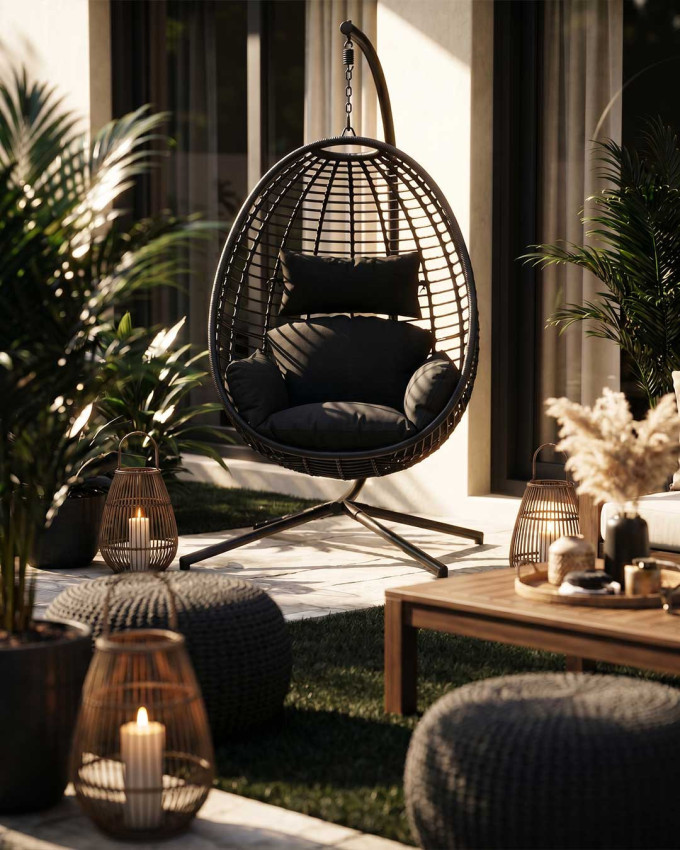 Sillón colgado exterior ratán ALVOR