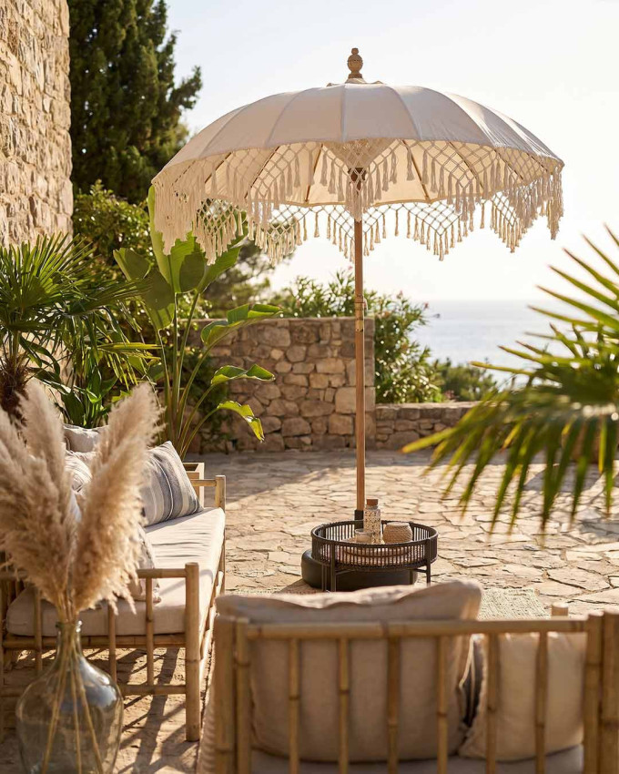 Parasol flecos UV-50 aluminio CALDER