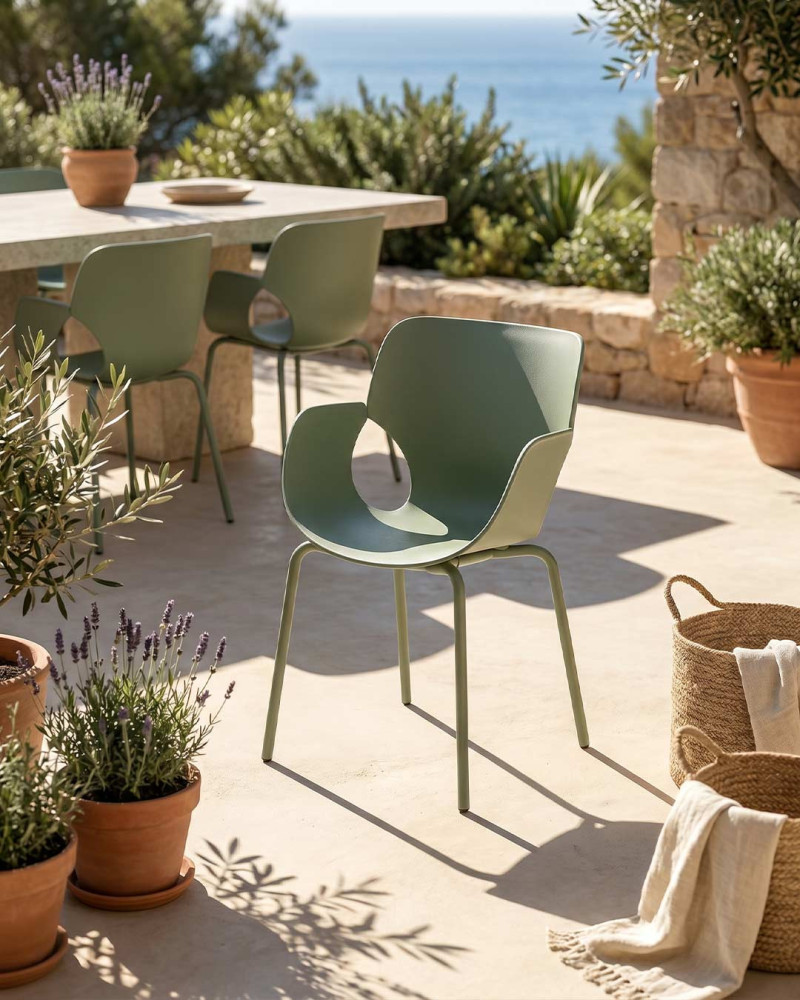 Silla exterior AURIN-ambiente verde