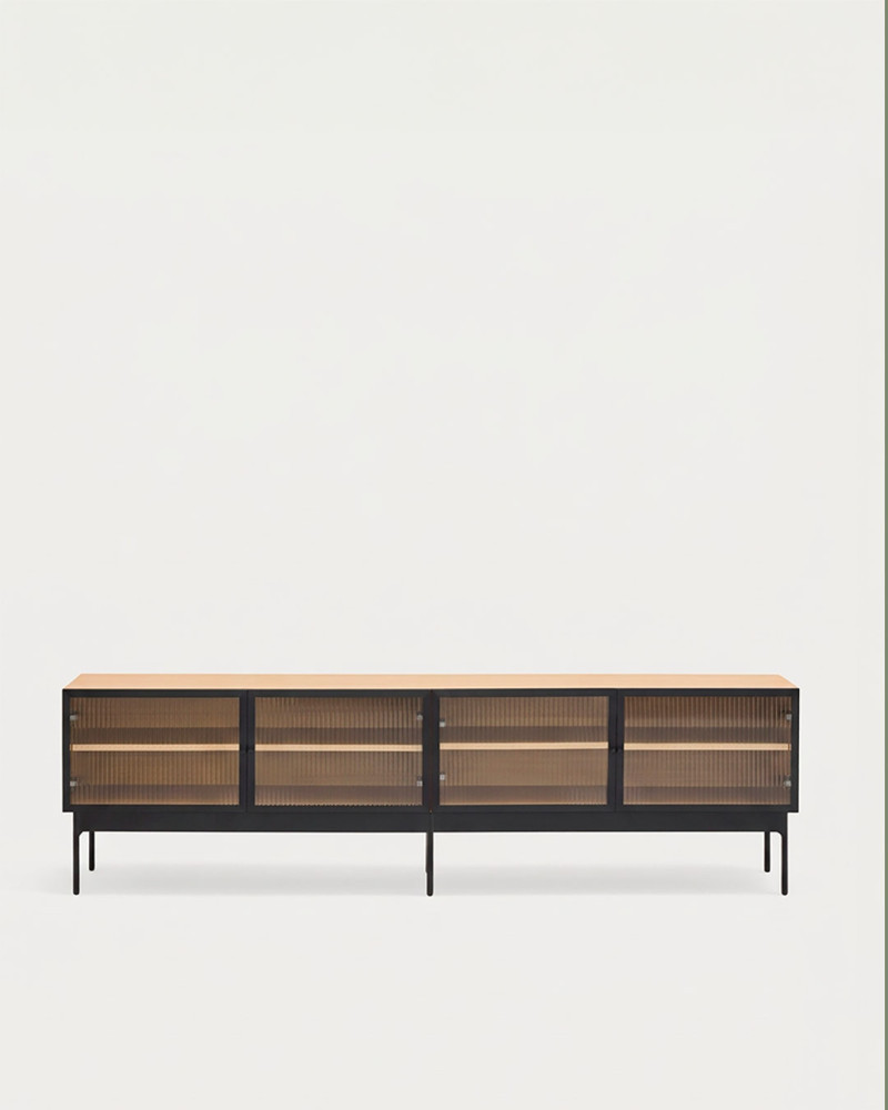 Mueble TV puertas de cristal KAIA frente