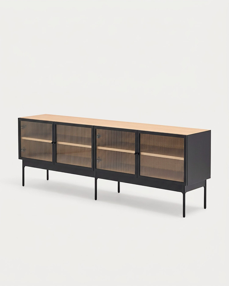 Mueble TV puertas de cristal KAIA derecha