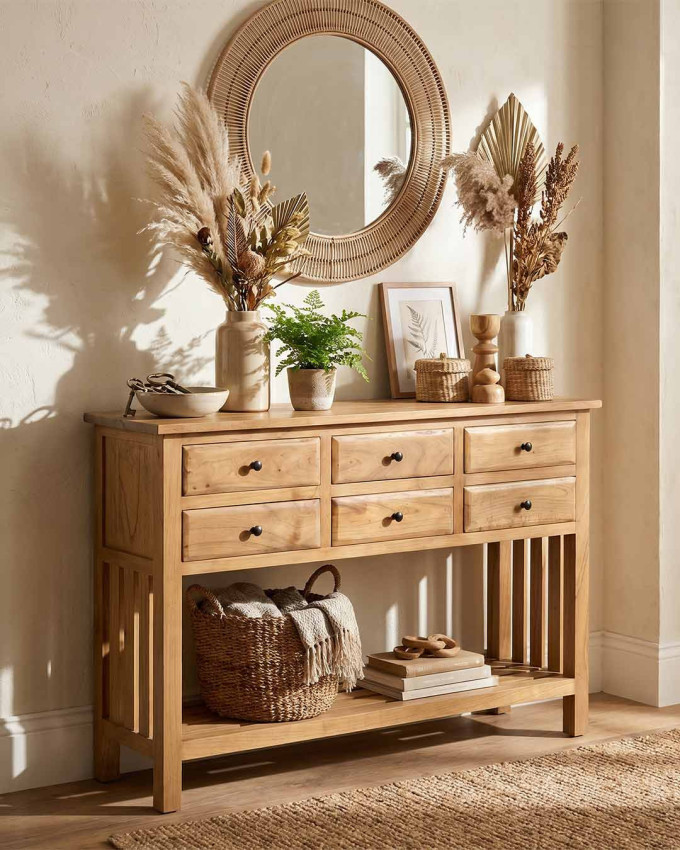 Recibidor madera  mindi BRENIK