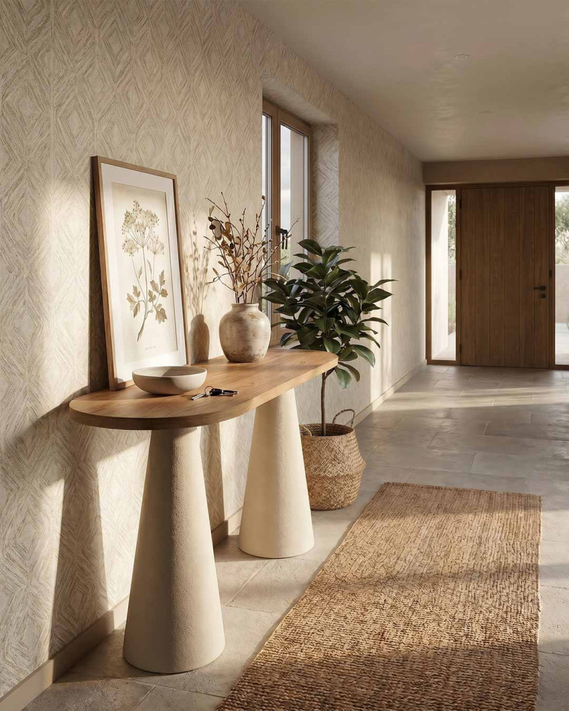 Recibidor natural crema DM-metal VERO | Rey Home