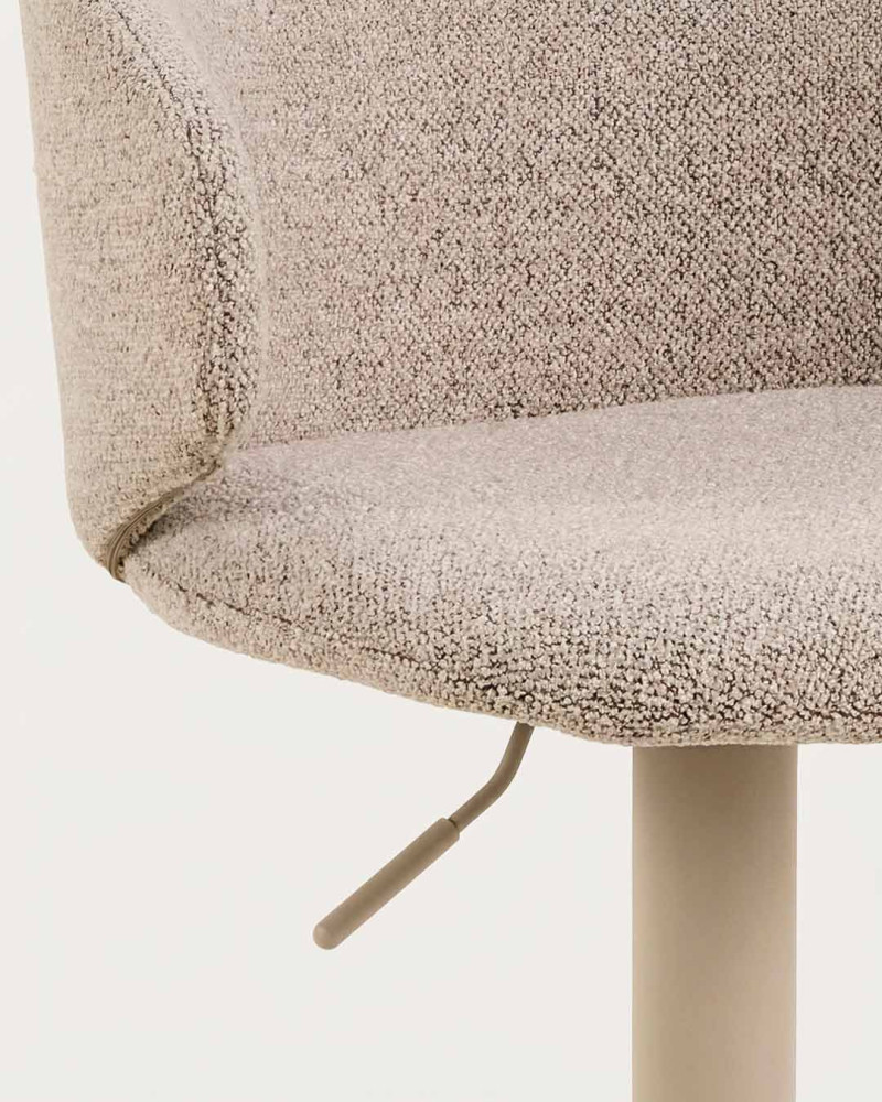 Taburete CARVIN detalle bajo gris