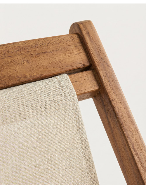 Tumbona VELARO vist frontal beige vista detalle