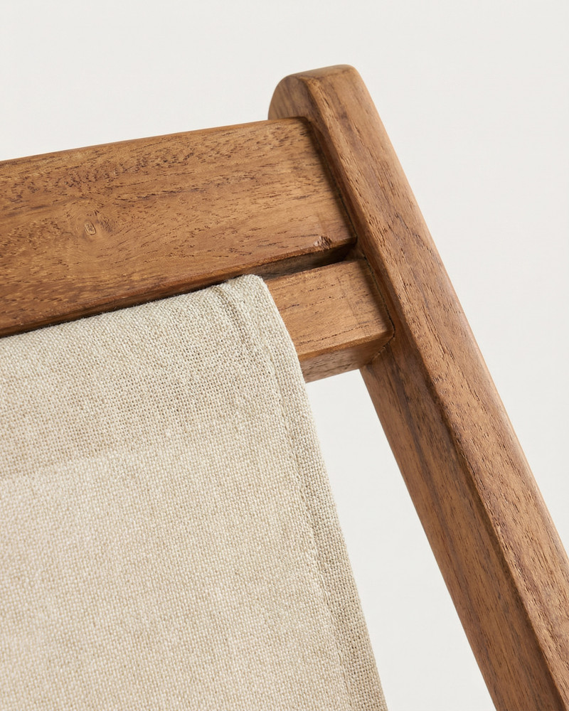 Tumbona VELARO vist frontal beige vista detalle