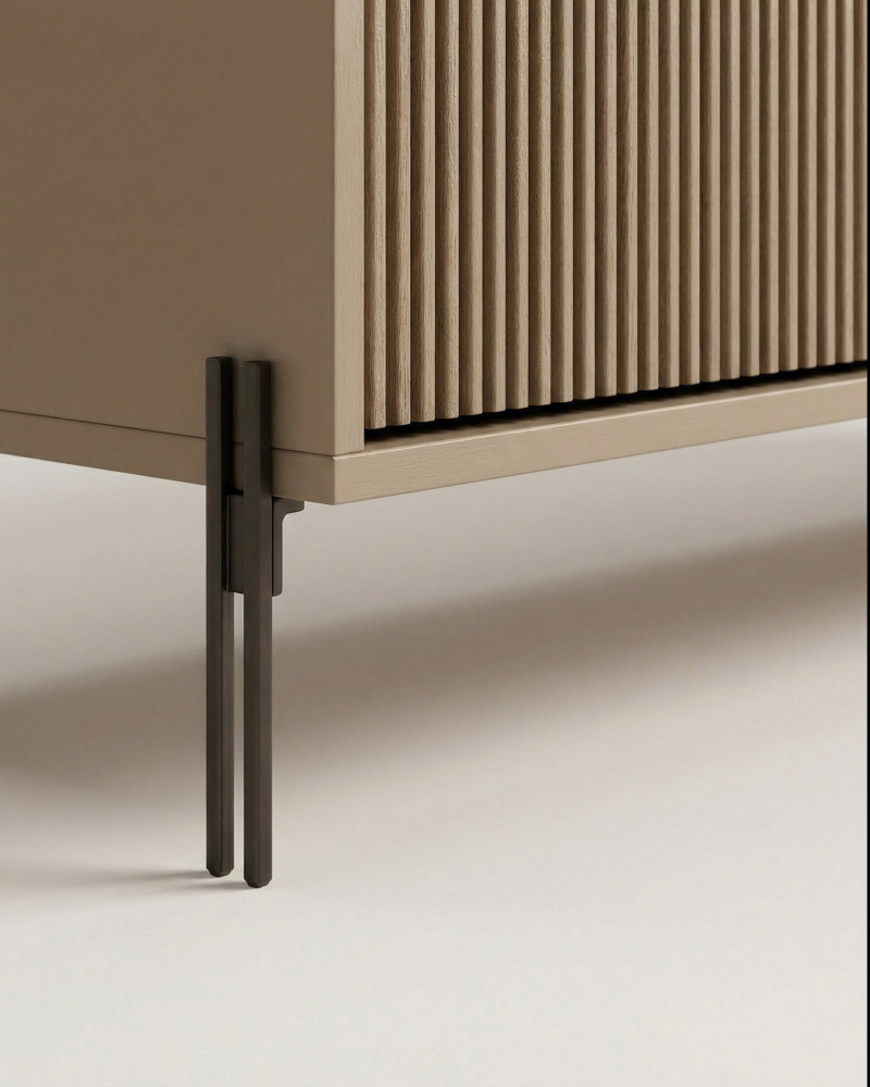 Mueble TV con patas metálicas NOA detalle