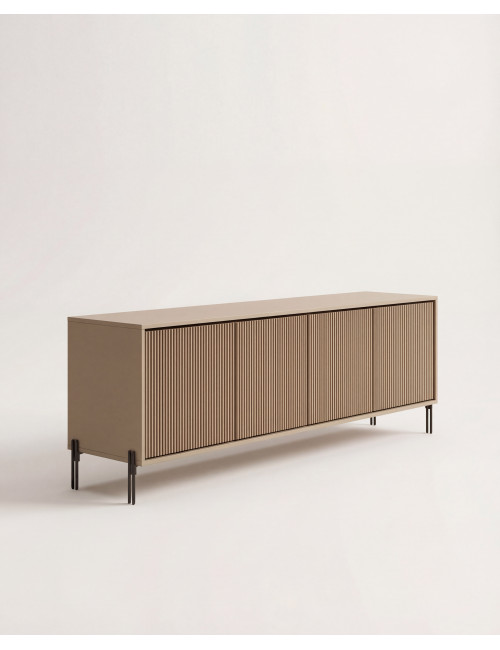 Mueble TV con patas metálicas NOA vista perspectiva