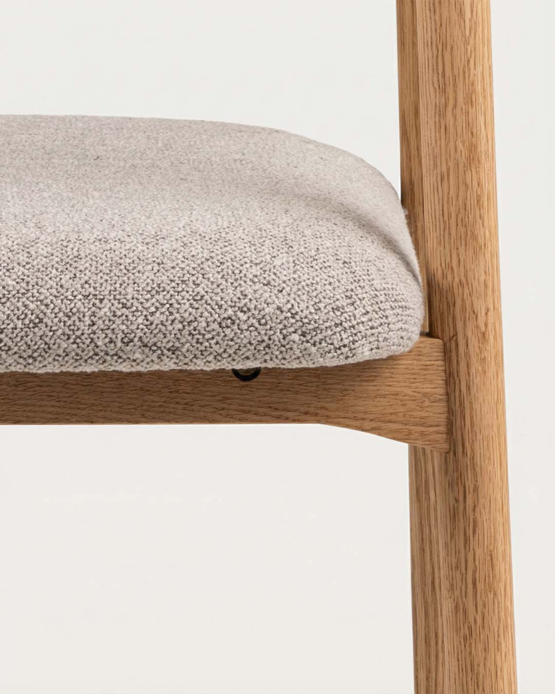 Pack 2 sillas comedor con reposabrazos tostada LIV detalle