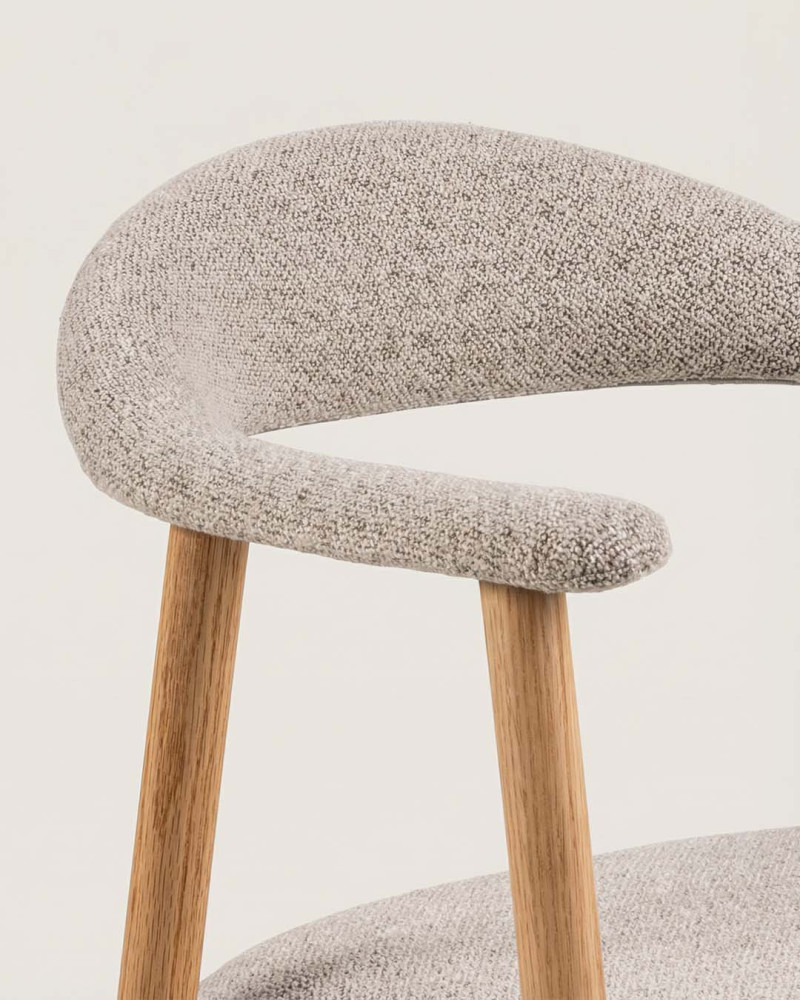 Pack 2 sillas comedor con reposabrazos tostada LIV detalle 2