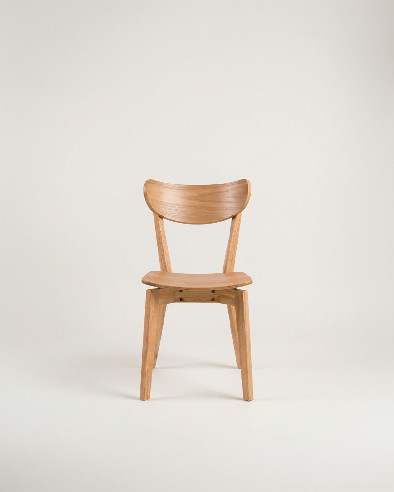 Pack de 2 siilas de comedor roble VALI-frente