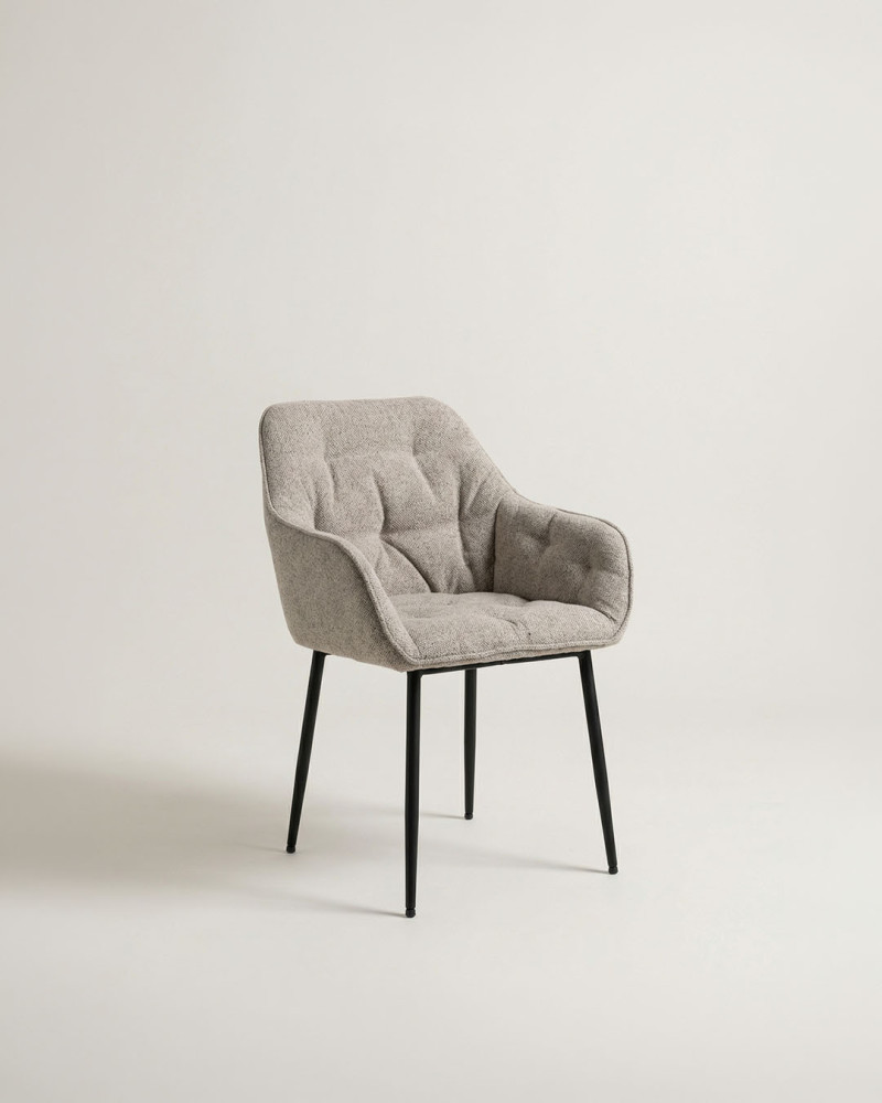 PACK DE 2 SILLAS COMEDOR BEIGE CLEMENS | Rey Home