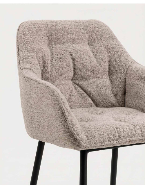 PACK DE 2 SILLAS COMEDOR BEIGE CLEMENS | Rey Home