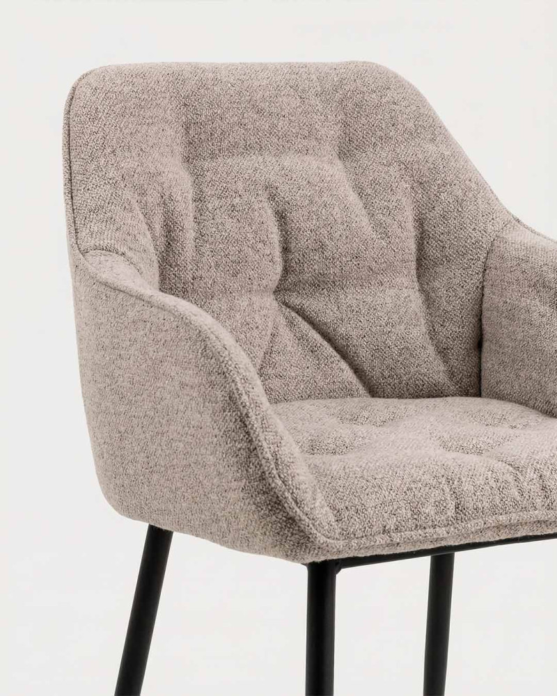 PACK DE 2 SILLAS COMEDOR BEIGE CLEMENS | Rey Home