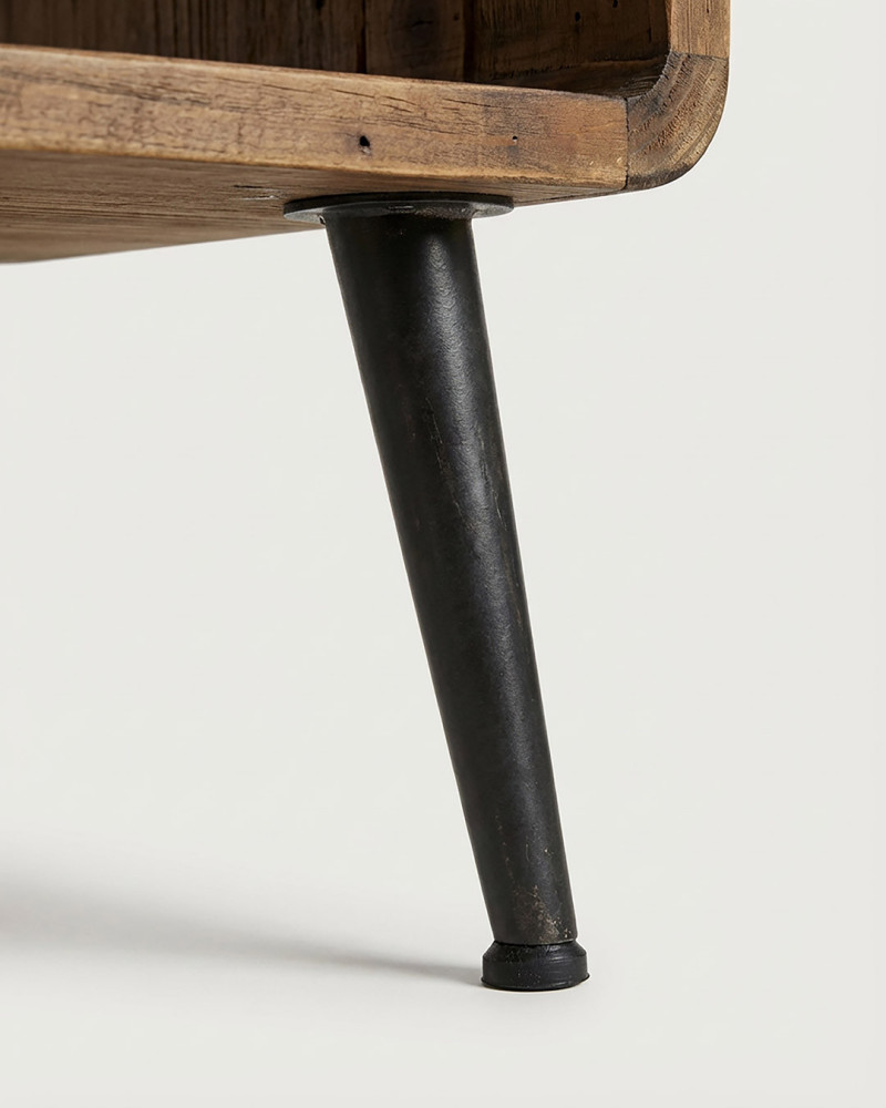 Recibidor madera metal GAVEN detalle pata