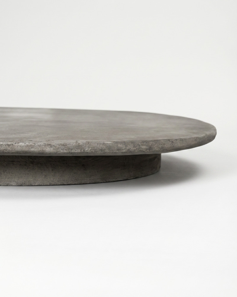 Mesa comedor microcemento y roble VERKAN detalle